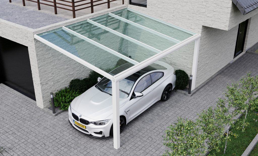 Aluminium Carport | Veranda City | Carport laten plaatsen - Glazen dak